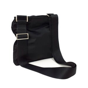 Prada bag Leather Crossbody Nero messenger Black Tessuto saffiano